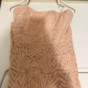 Dress the Population Blush Sequin Claire  Dress